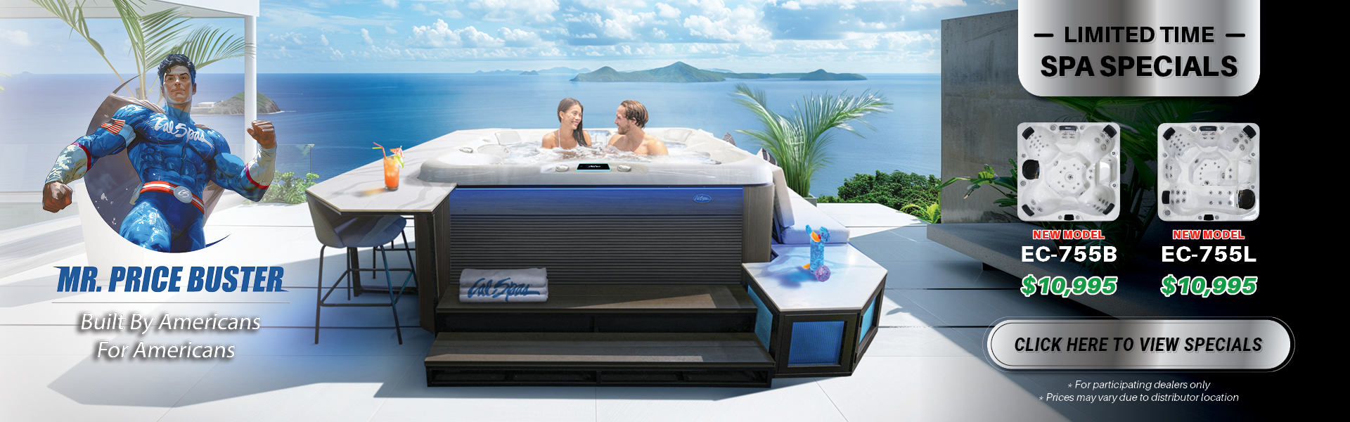 Calspas hot tub being used in a family setting - Eastvale