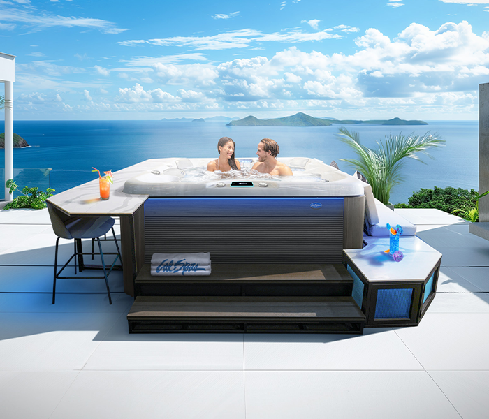Calspas hot tub being used in a family setting - Eastvale